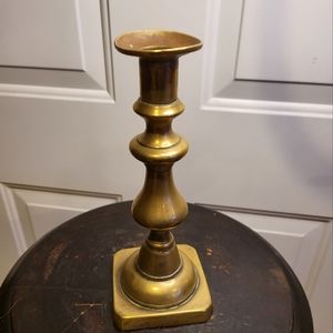 Antique English Brass Candle Holder